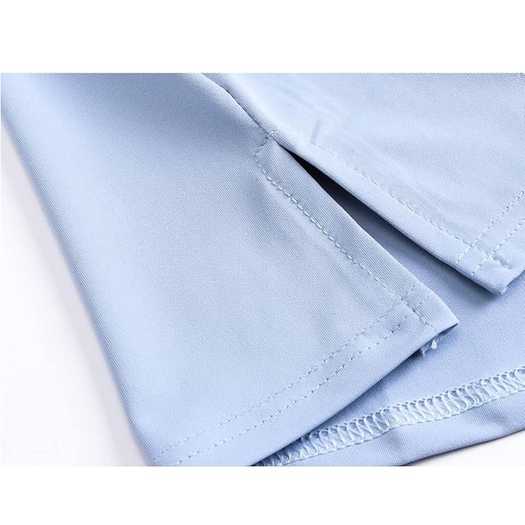 Felisou Dri-Fit Polo Tennis Golf Light Blue V-Neck Top - Picture 5 of 6